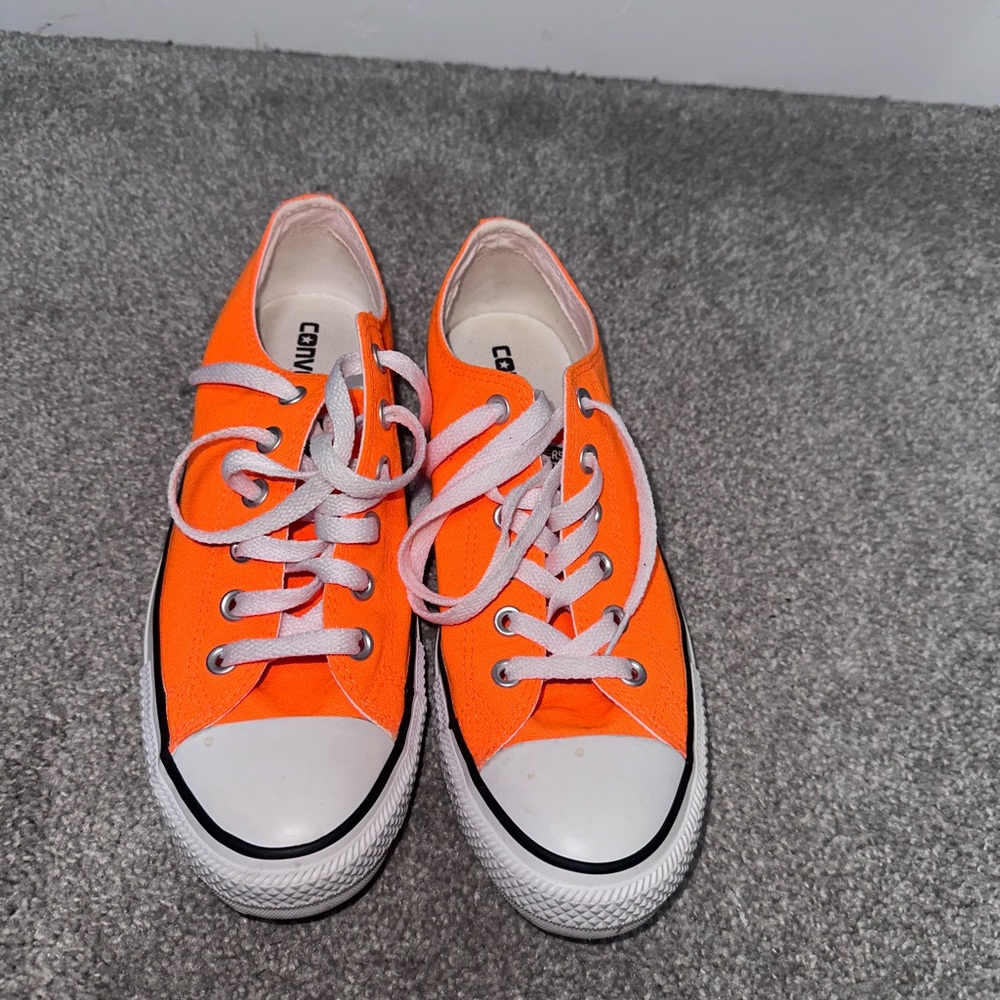 Converse Orange White Sneakers Classic Low-Top